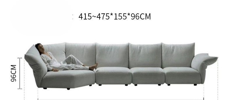 Italian minimalist petal sofa light modern simple light luxury living room sofa living room fabric sofa