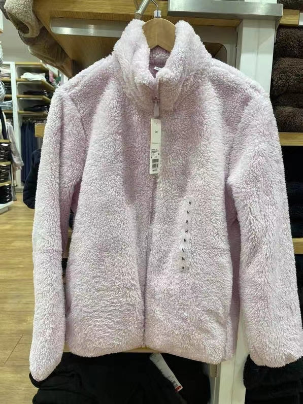 Long sleeve plush coat