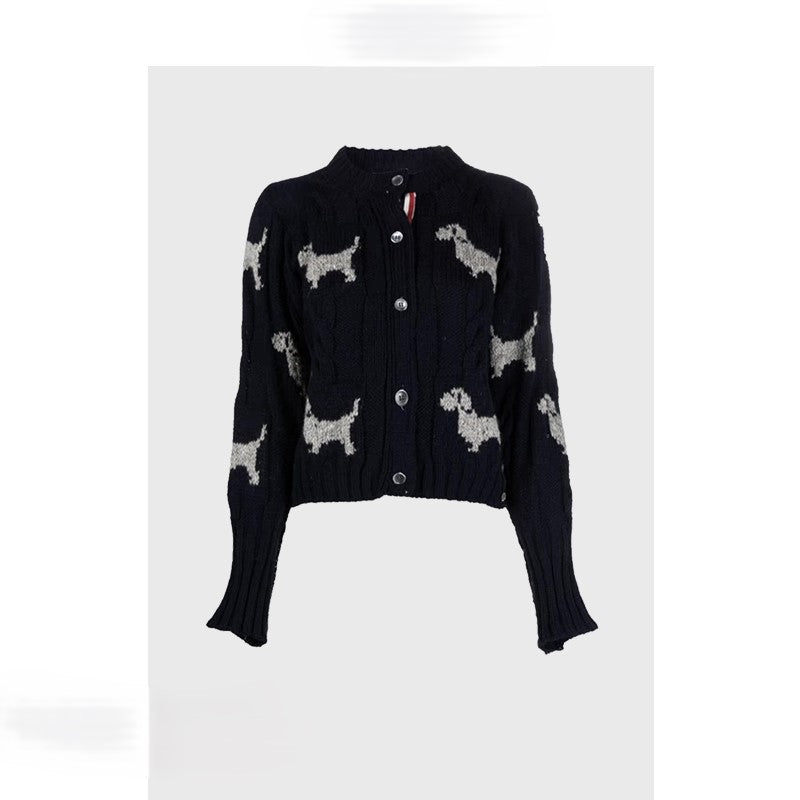 Black knitted cardigan