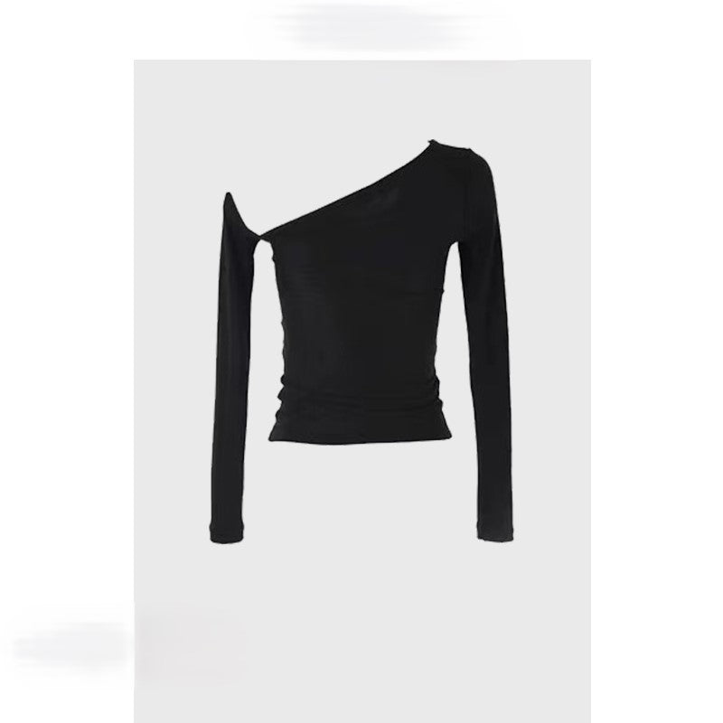 Black off-shoulder top with hot girl style