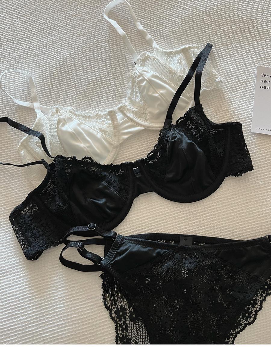Sexy satin lace thin suit