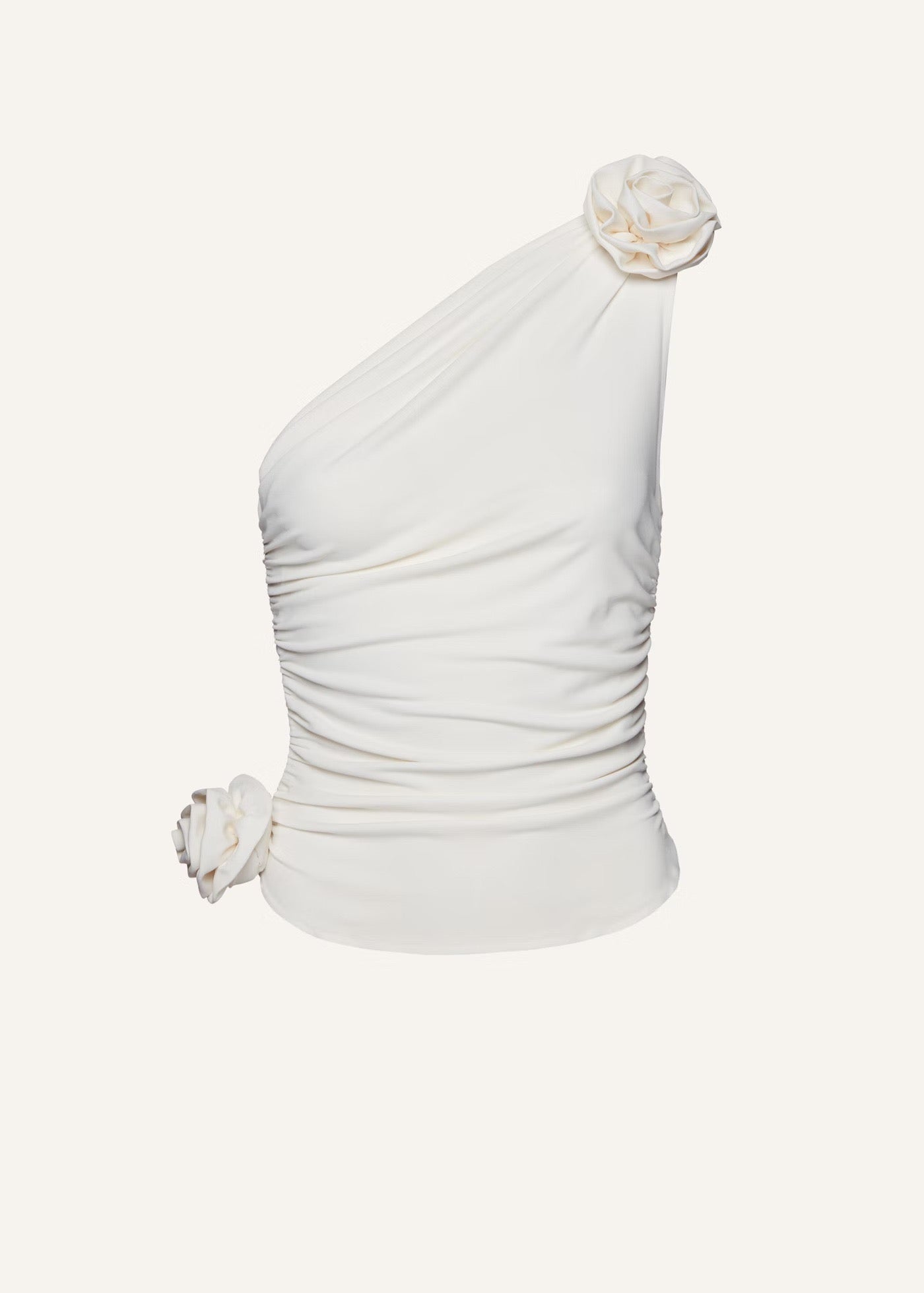 Elegant hot girl three-dimensional flower off-shoulder top