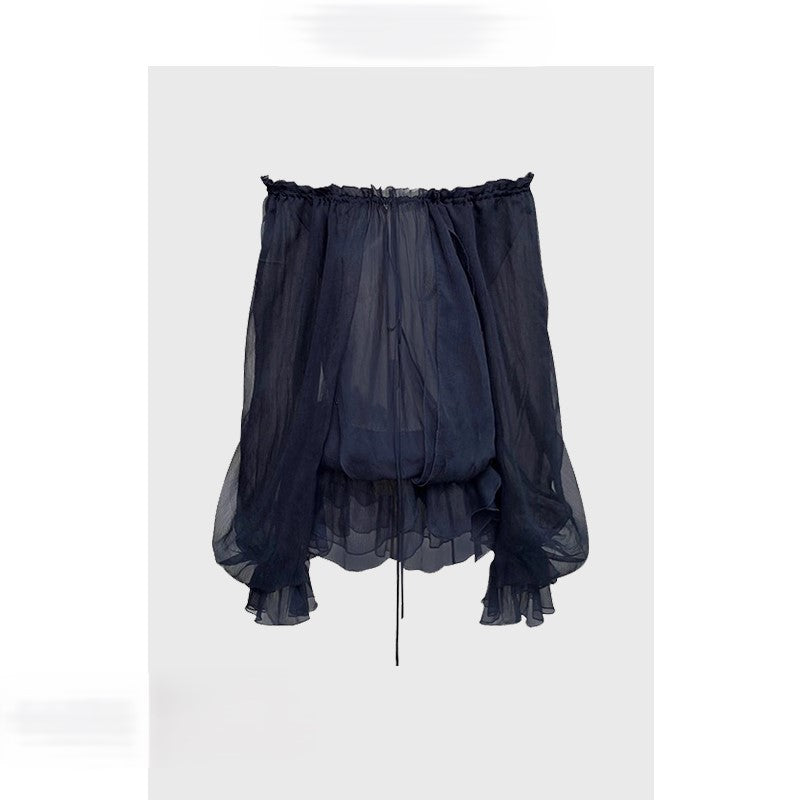 French one-shoulder top, ladylike, casual and versatile
