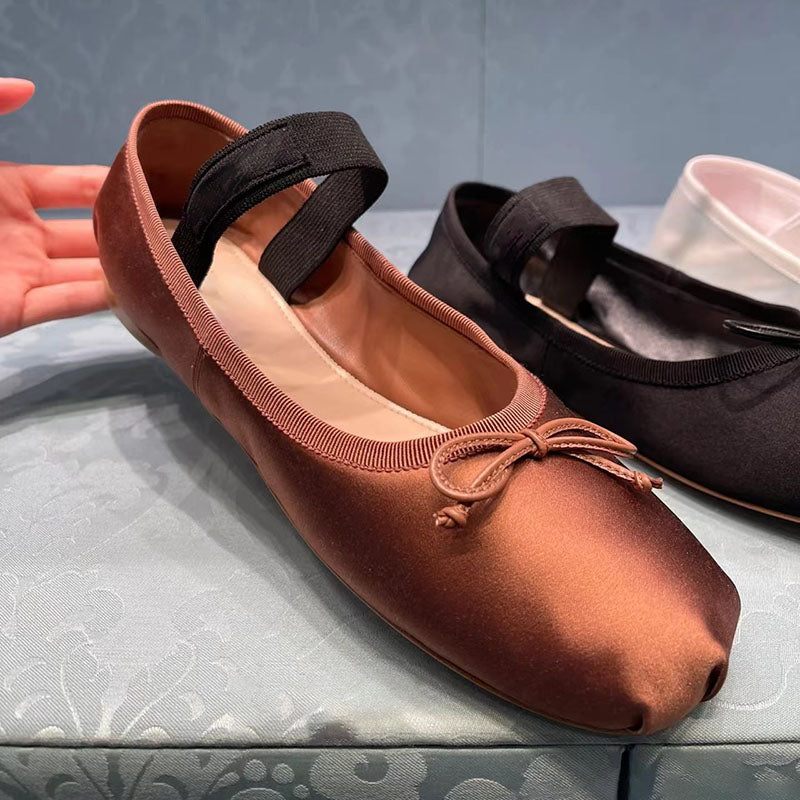 Korean style round toe shallow flat ballet shoes