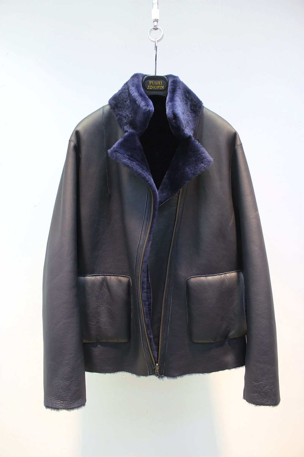 Merino sheep fur one-piece double-sided jacket imported from Spain