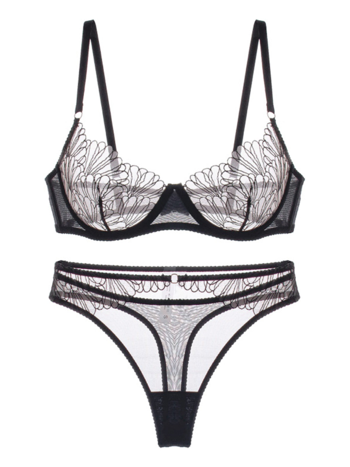 French sexy lace big bust underwear set