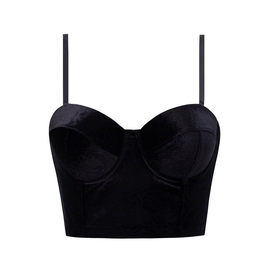 Women's underwired fishbone bra top for body shaping and tube top