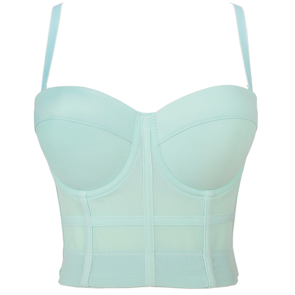 High-end purple push-up plastic back bra