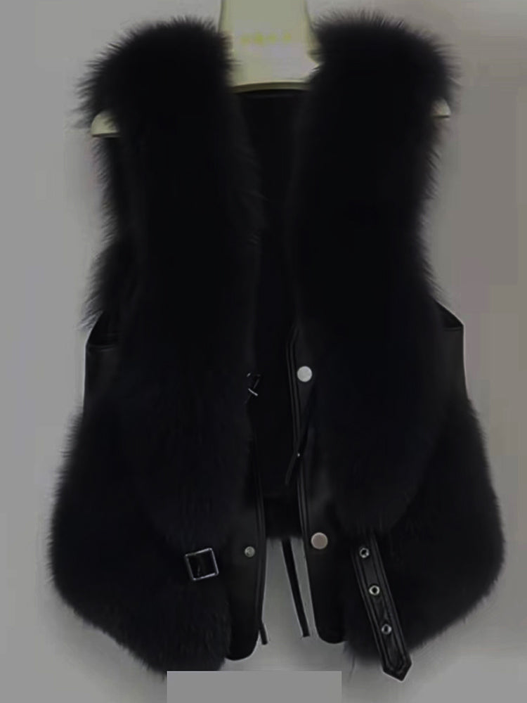 Short fur vest