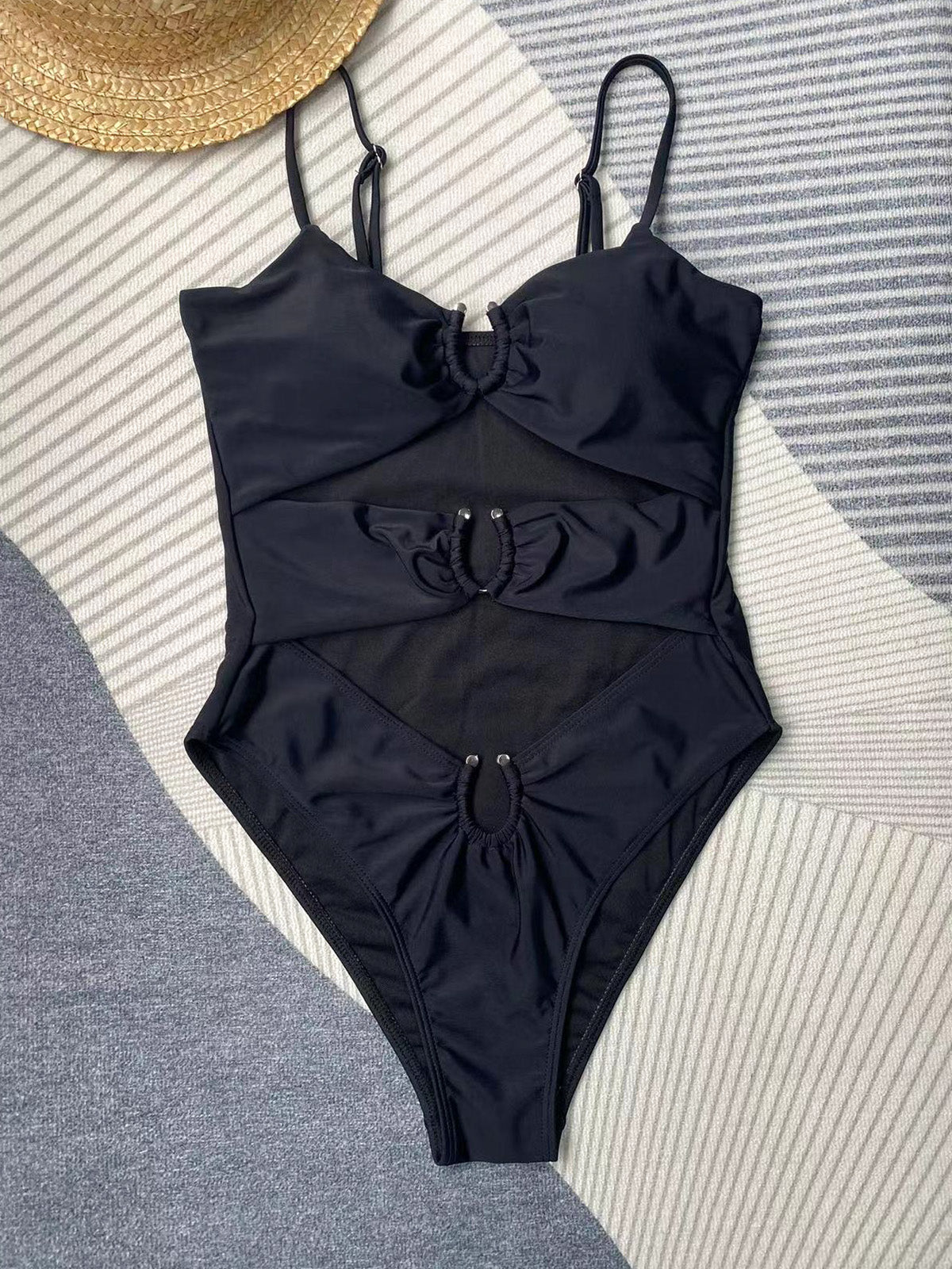 Hollow hot spring resort all-in-one bikini swimsuit
