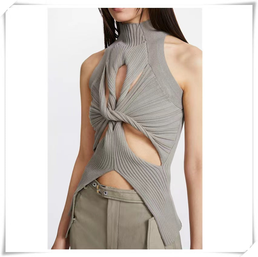 knitted sweater vest suspenders