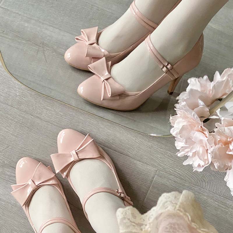 Original bow stiletto pointed toe women's shoes