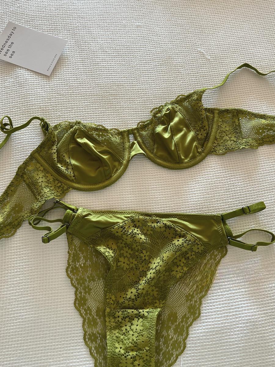 Sexy satin lace thin suit
