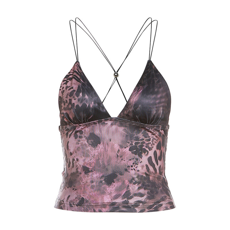 Butterfly backless sexy American style vest