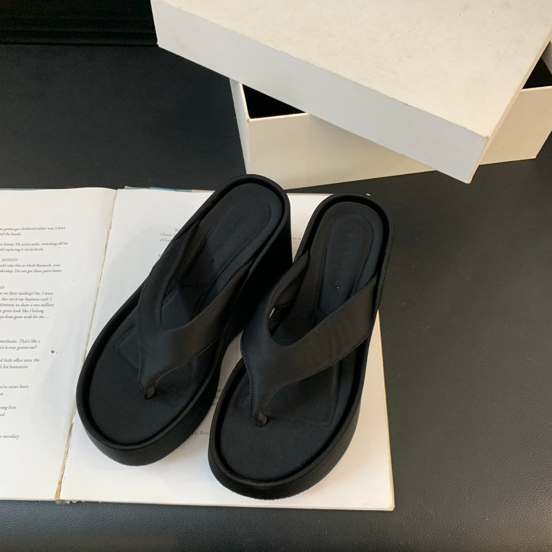 High heel platform flip flops