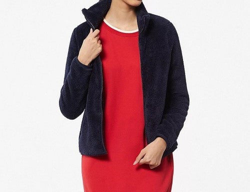 Long sleeve plush coat