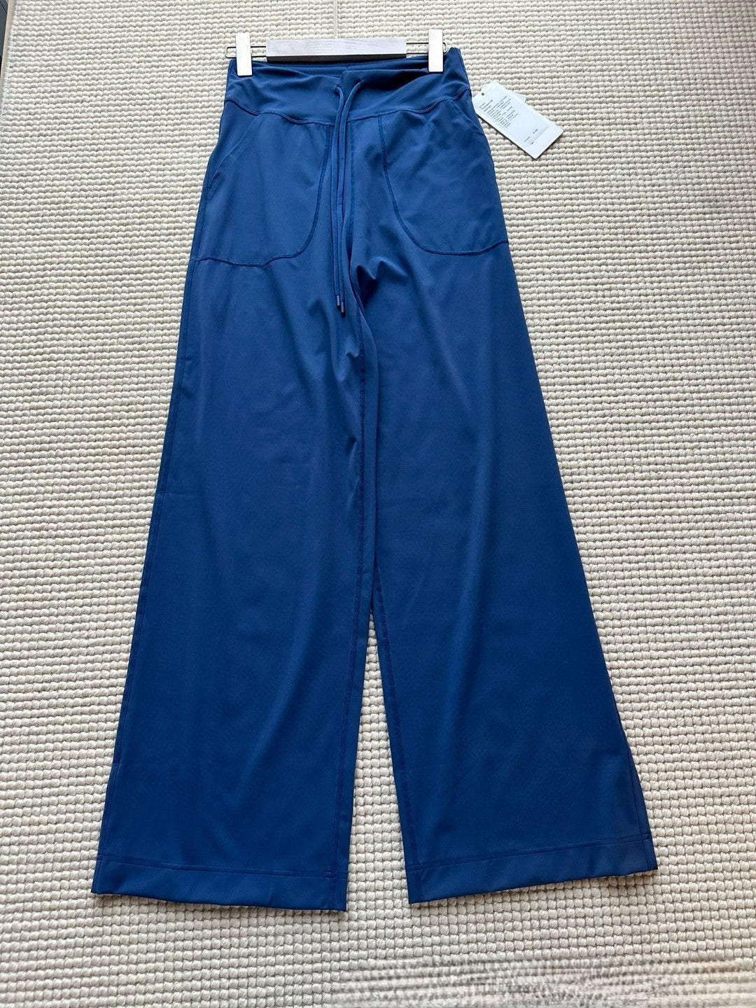 High waist drawstring straight yoga pants