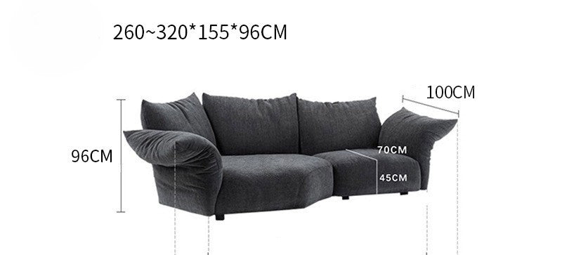 Italian minimalist petal sofa light modern simple light luxury living room sofa living room fabric sofa