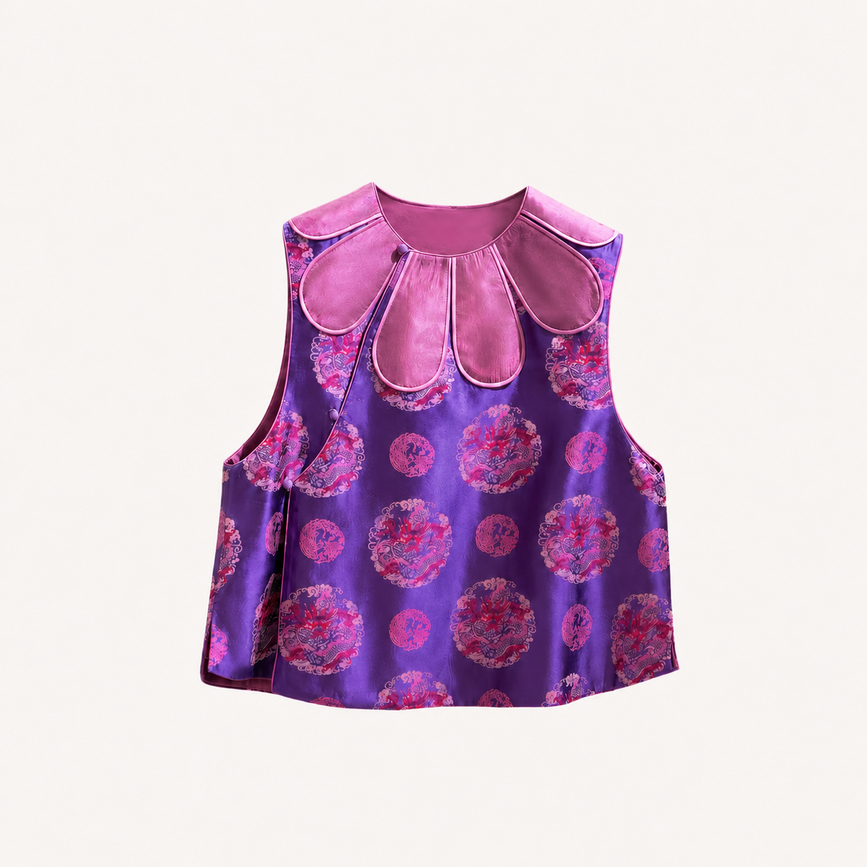 Mulberry Silk Jacquard Vest