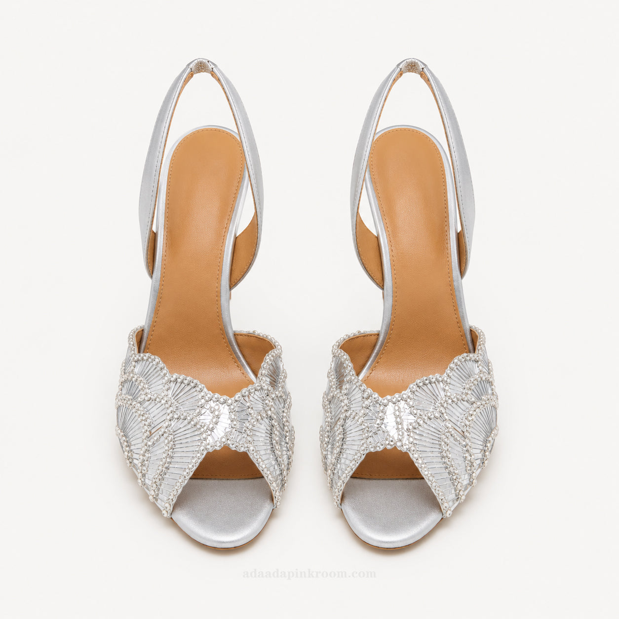 Embellished Slingback High-Heel Sandals