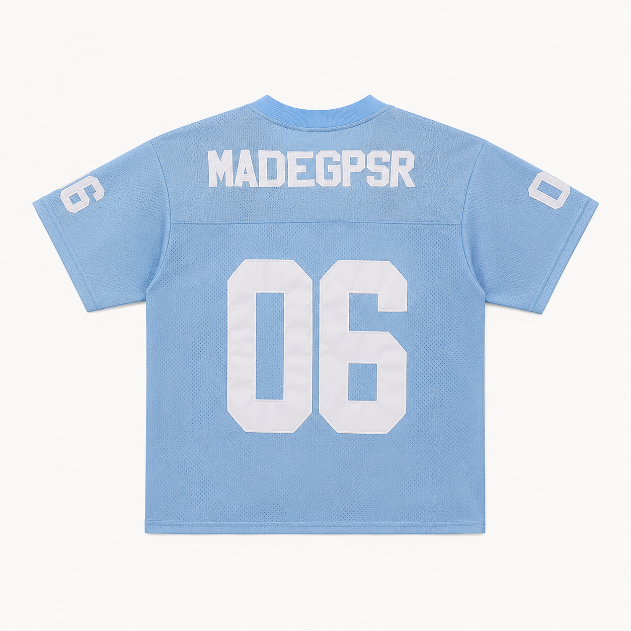 Baby Blue Mesh Jersey Top