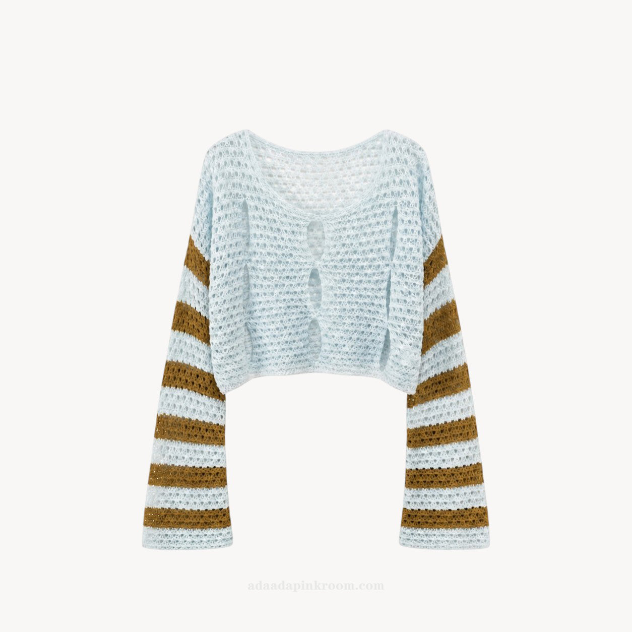 STRIPED CROCHET CROP TOP
