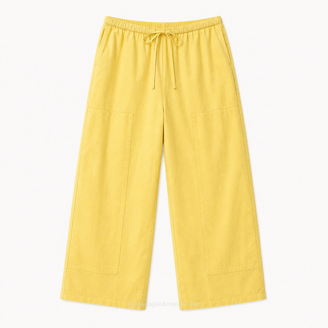 Drawstring Straight-Leg Trousers
