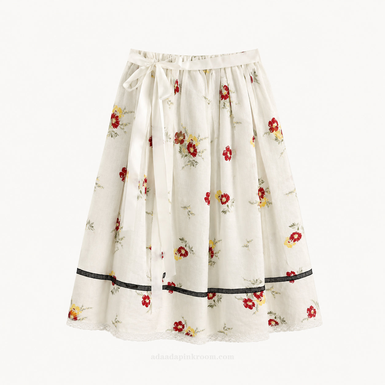 Floral Tie-Waist Skirt