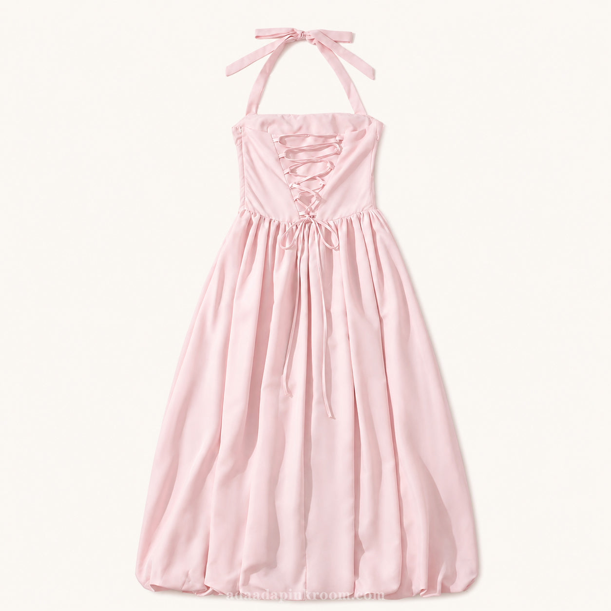 HALTER HIGH-SLIT DRESS