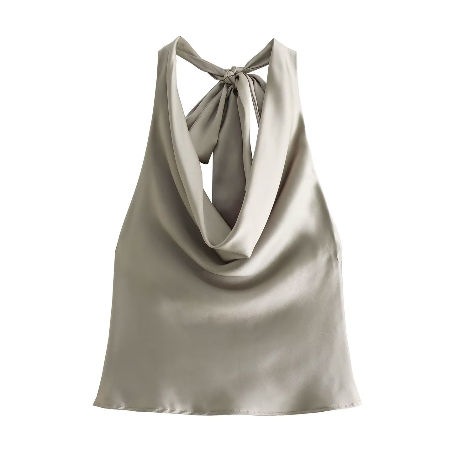 Satin halterneck top