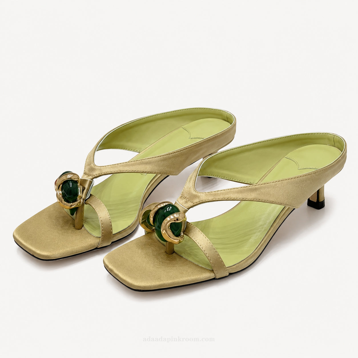 Sculptural Detail Thong Sandals