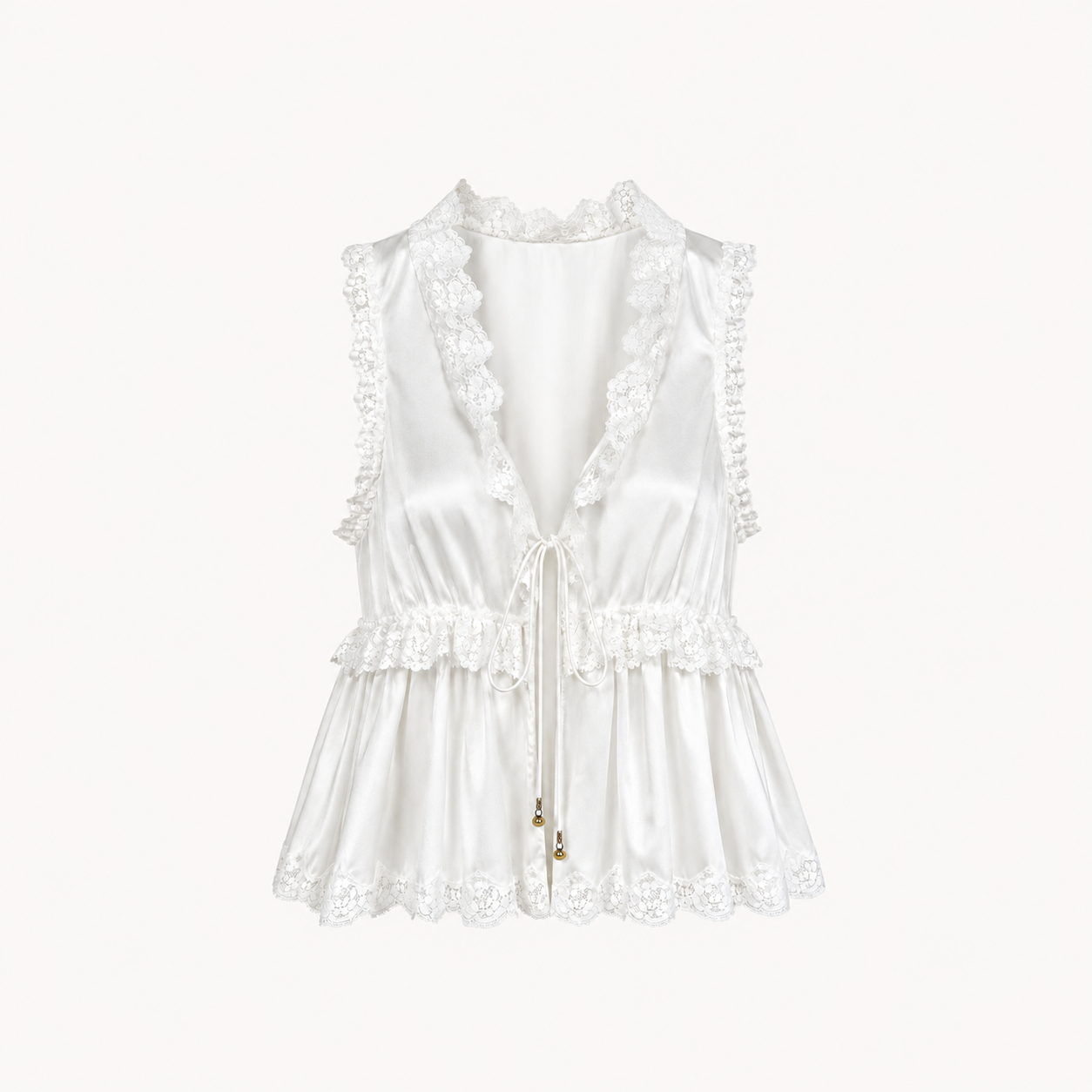 LACE TRIM BABYDOLL TOP