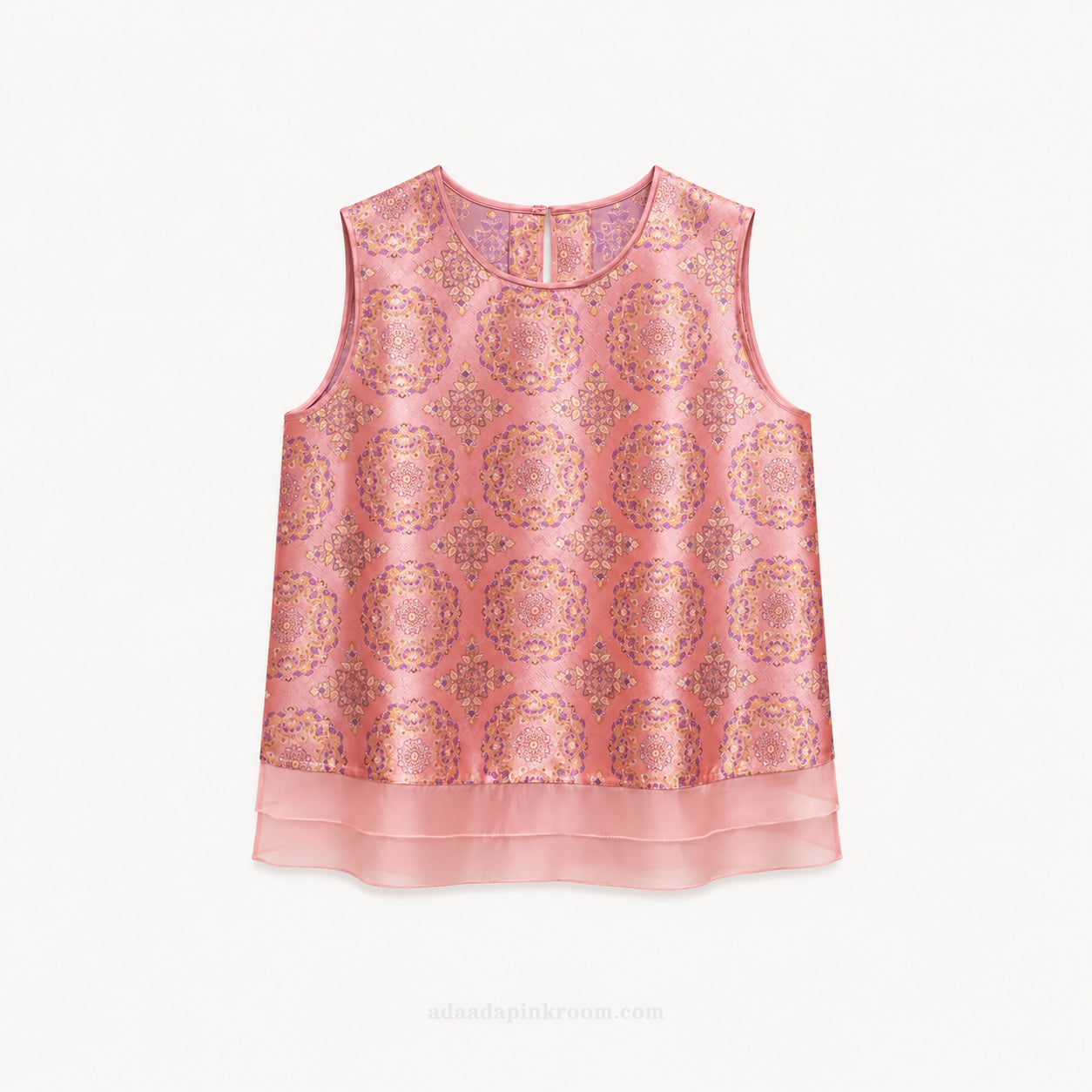Mulberry Silk Jacquard Vest