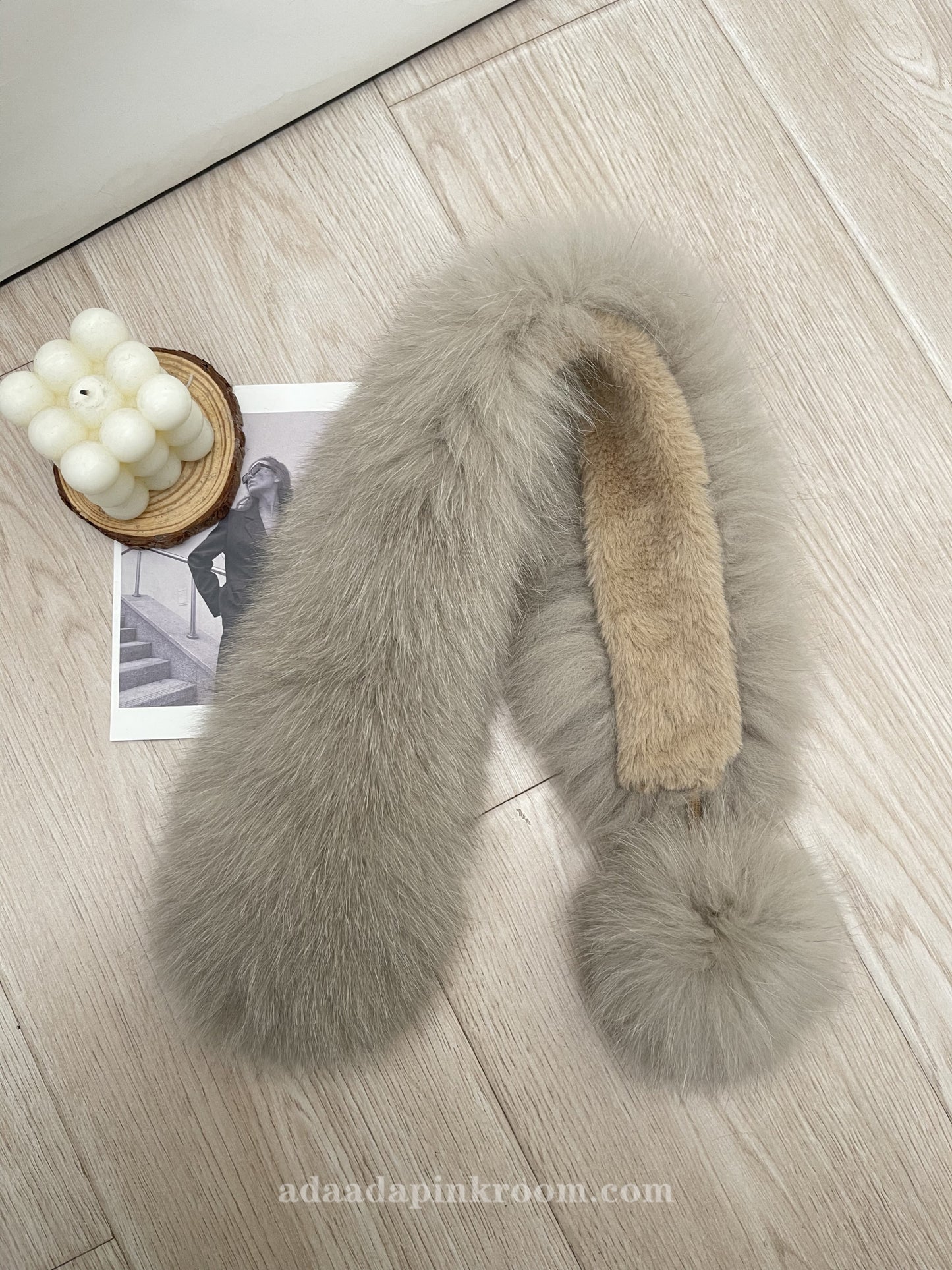 Fox fur cape short coat
