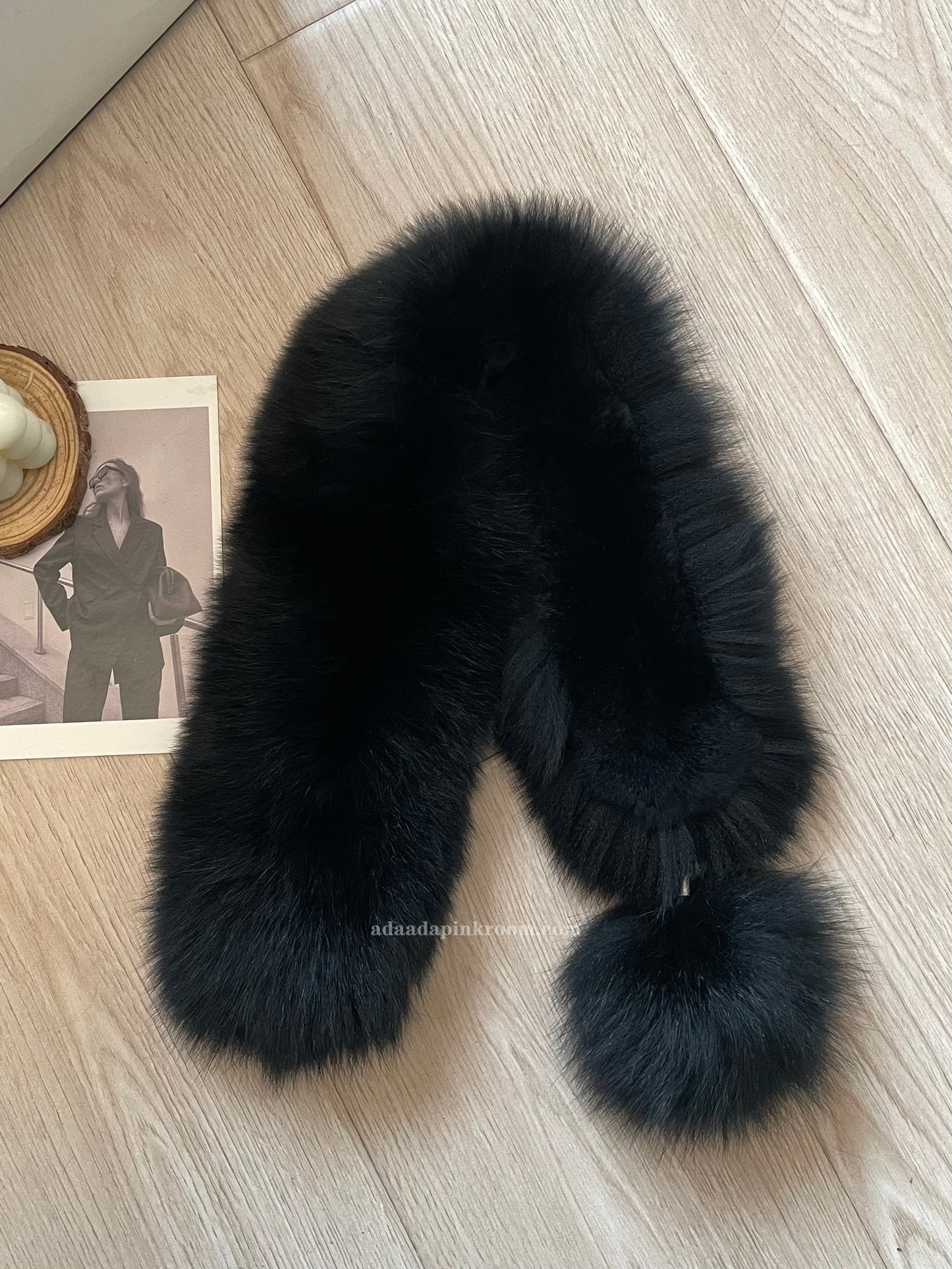 Fox fur cape short coat