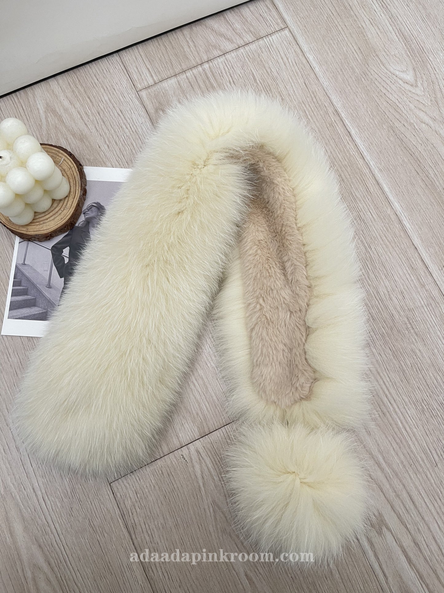 Fox fur cape short coat