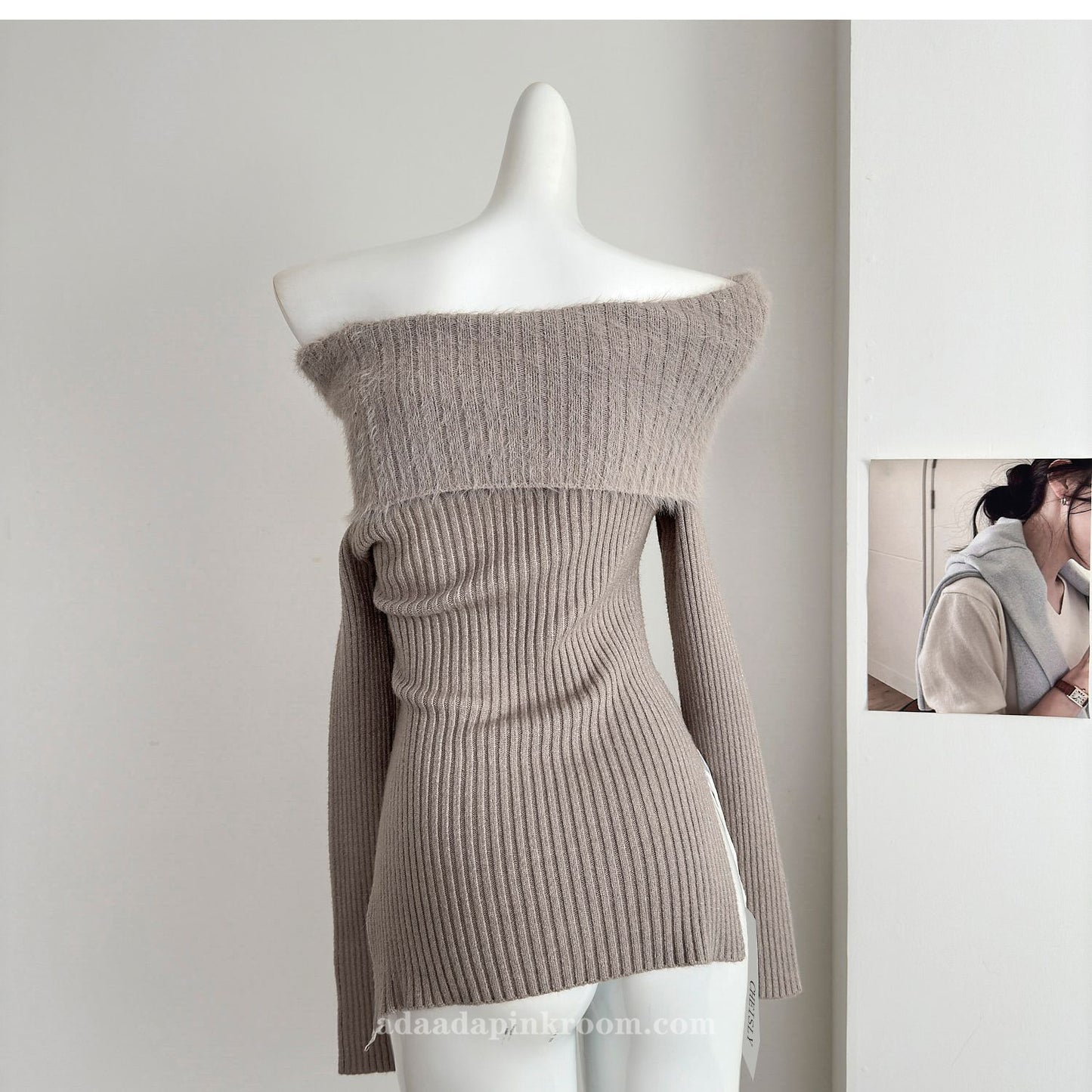 women's short off shoulder sweater