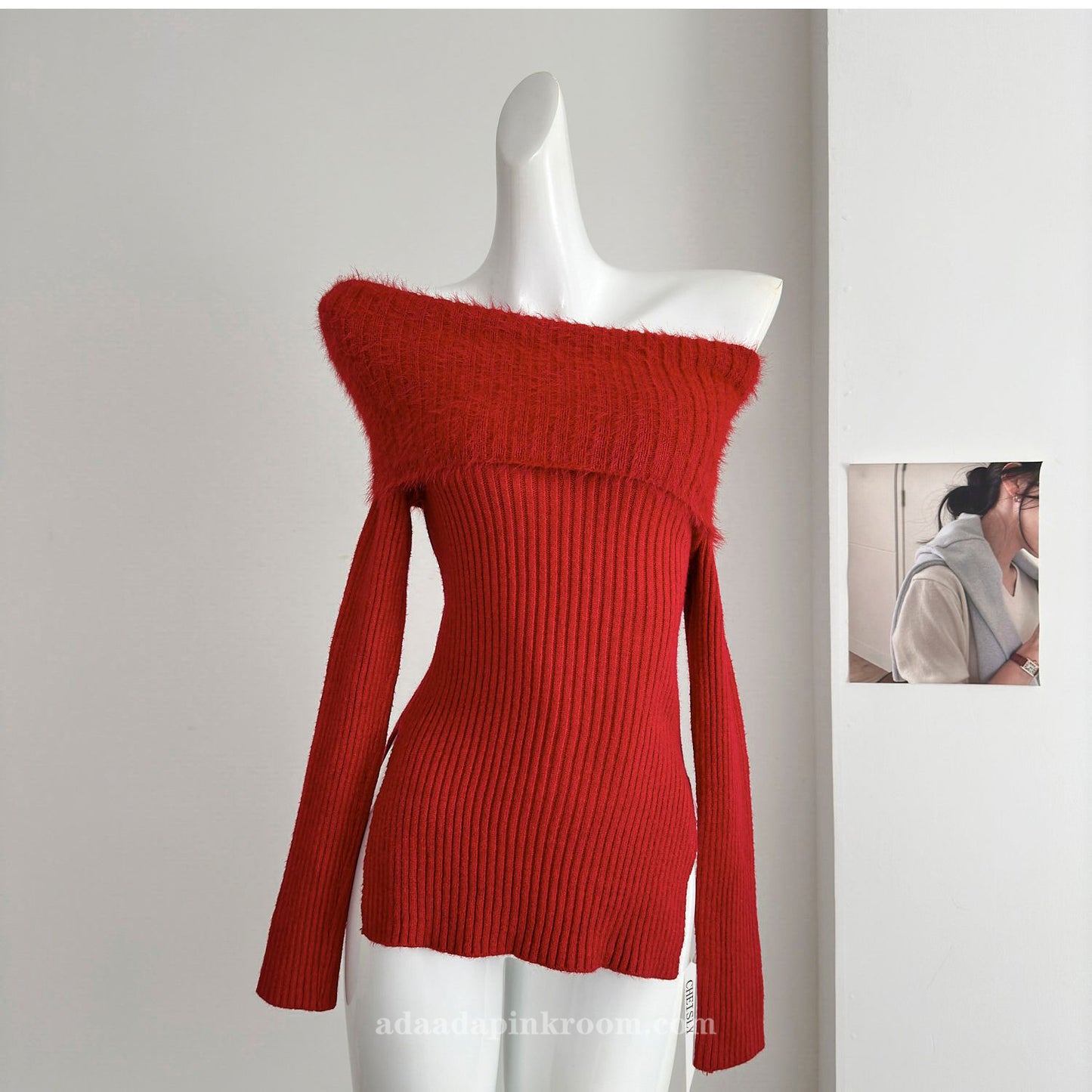 women's short off shoulder sweater