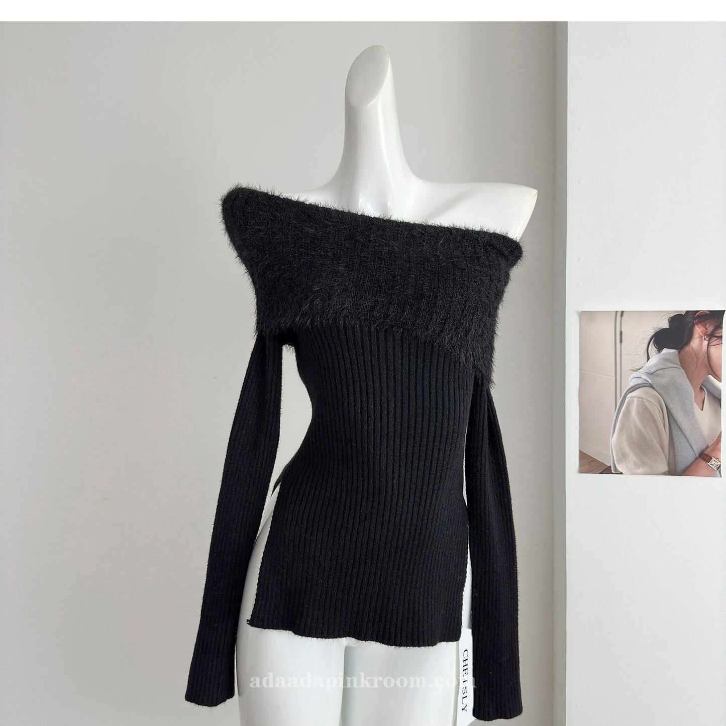 women's short off shoulder sweater