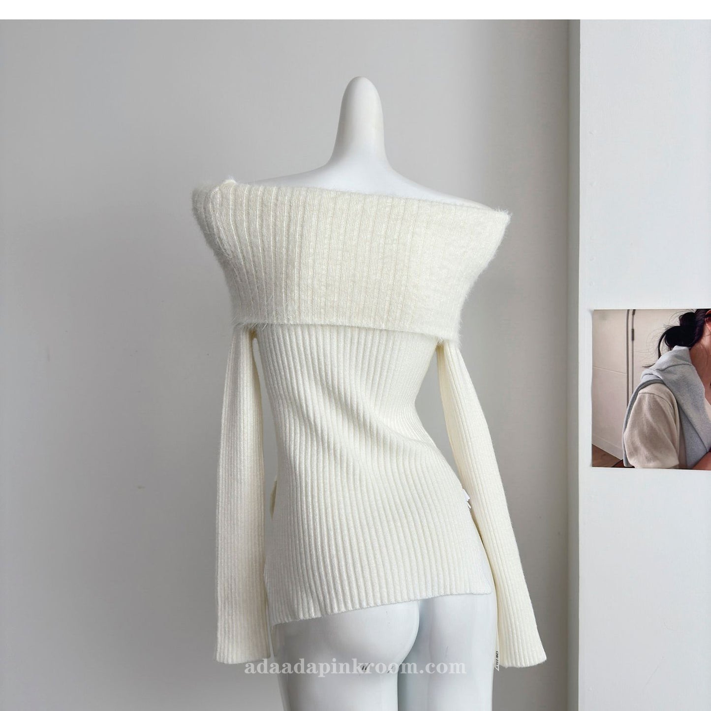 women's short off shoulder sweater