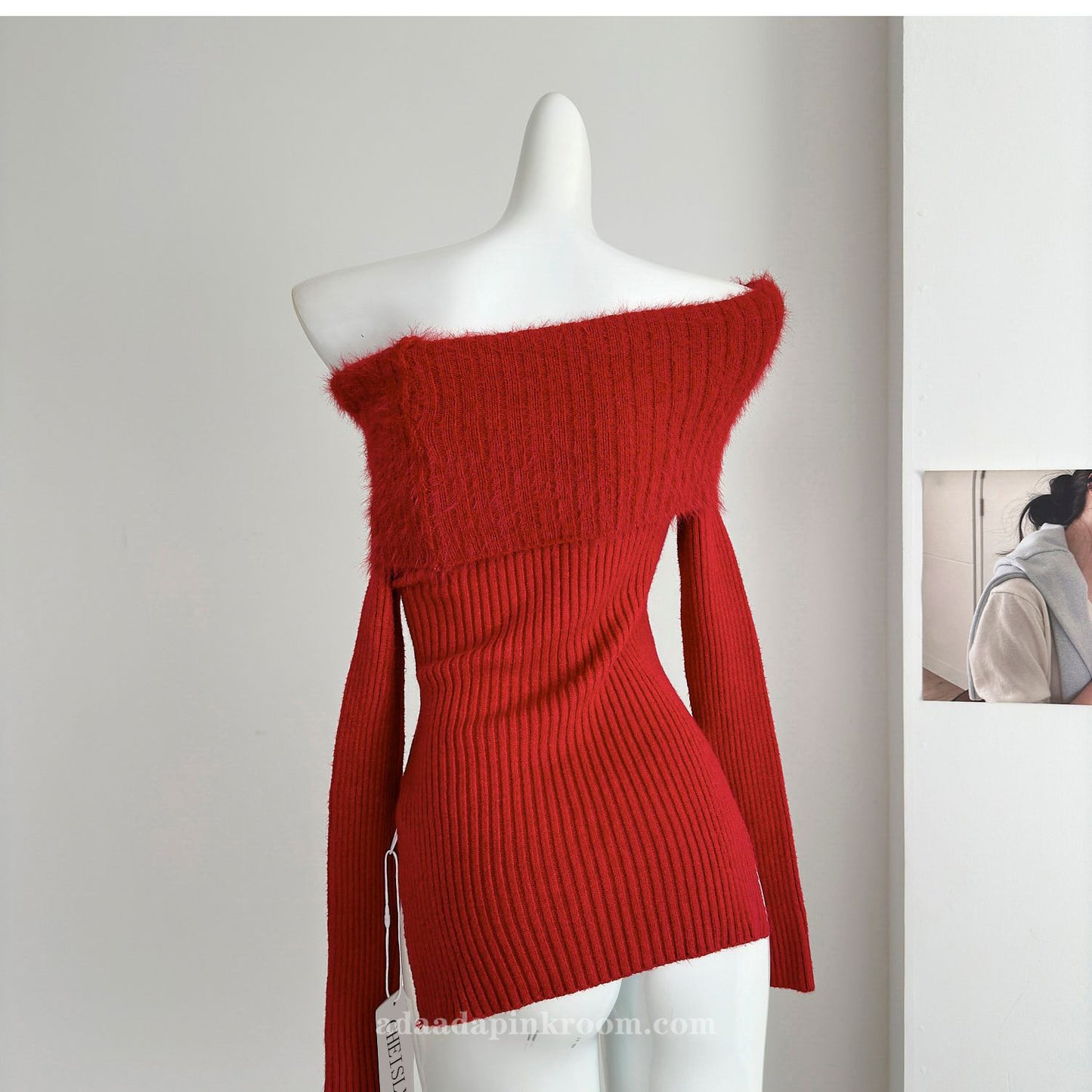 women's short off shoulder sweater