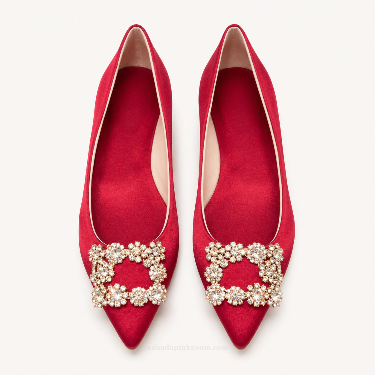 Embellished Pointed-Toe Flats