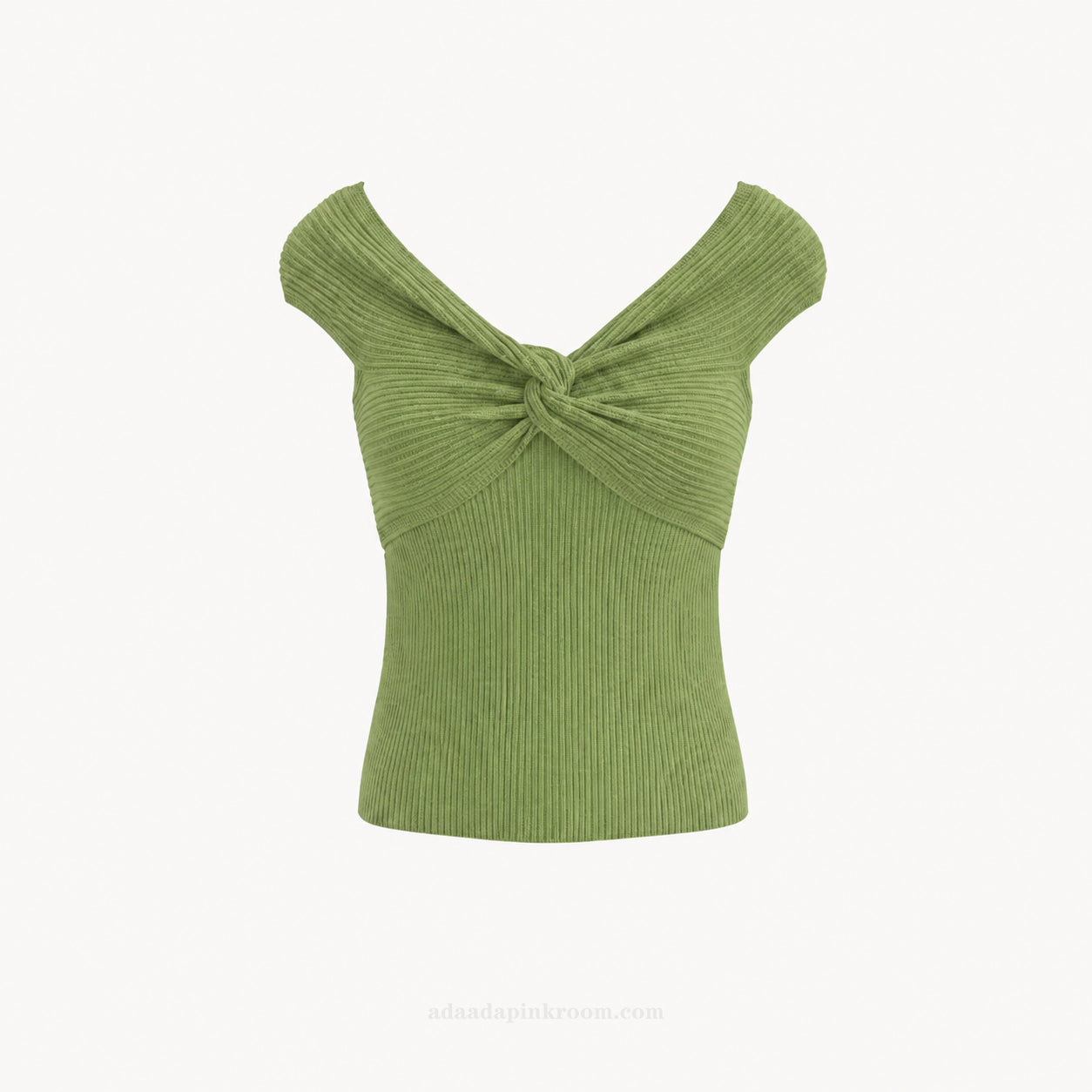 Twist Off-Shoulder Knit Top