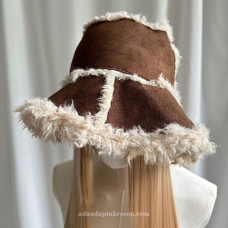 Plush bucket hat
