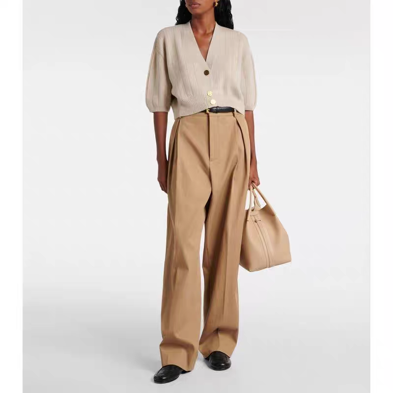 Classic wool cashmere knitted cardigan + skirt