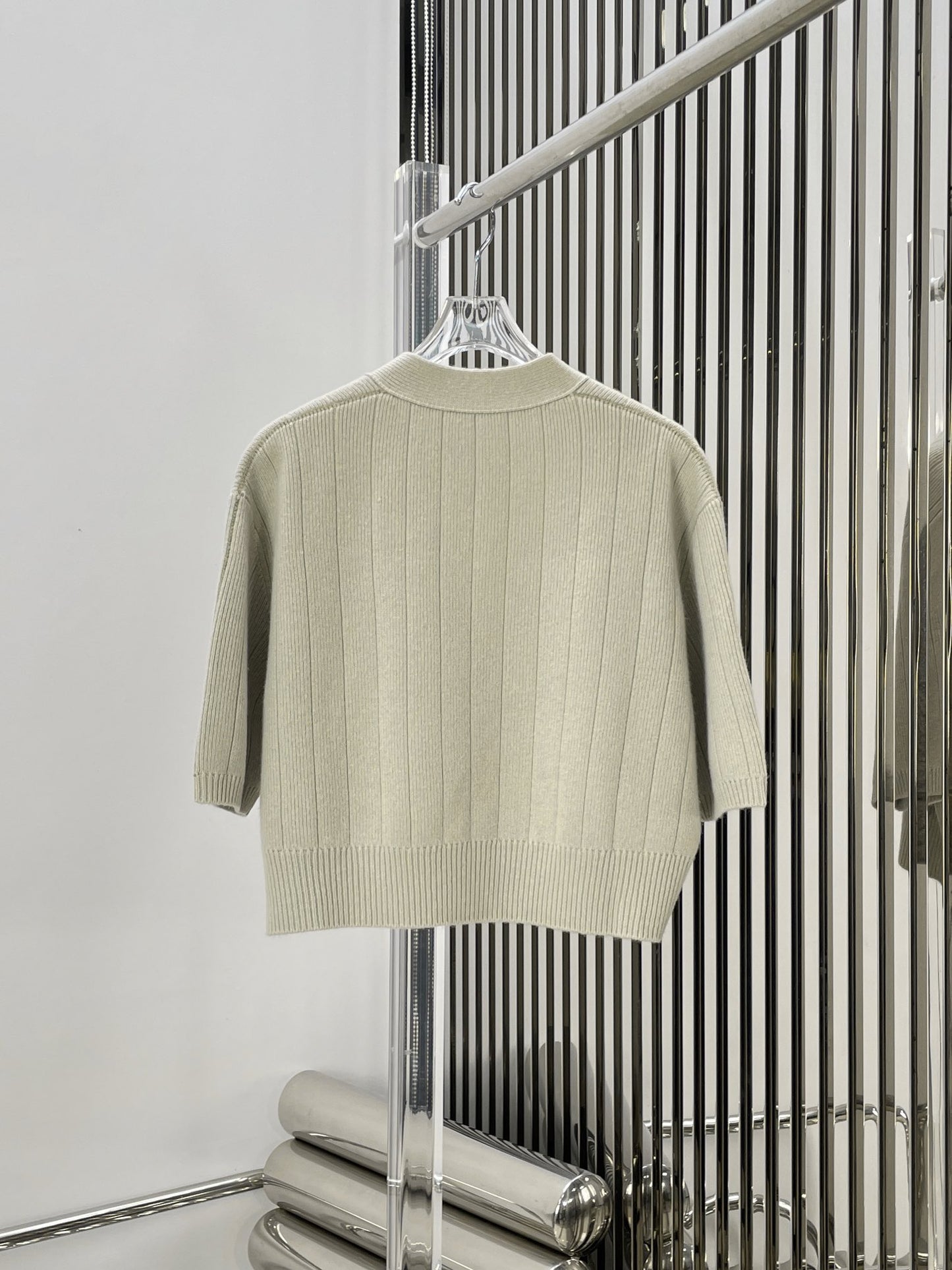 Classic wool cashmere knitted cardigan + skirt