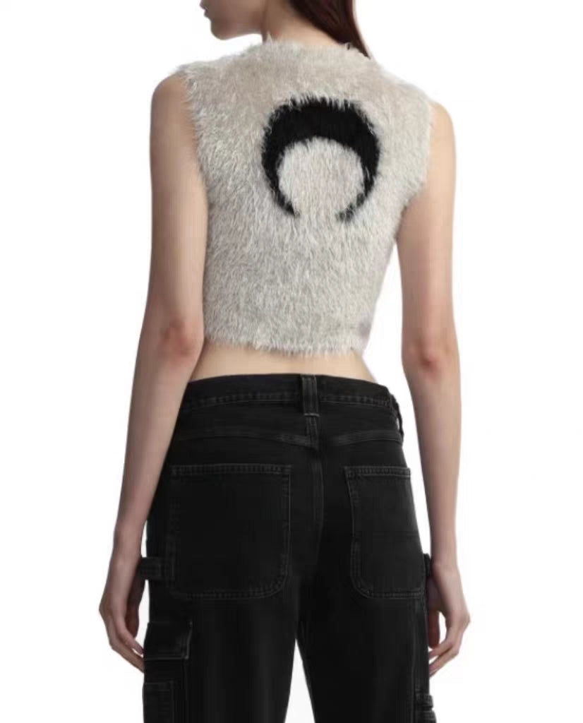 Little Moon Plush Knitted Vest