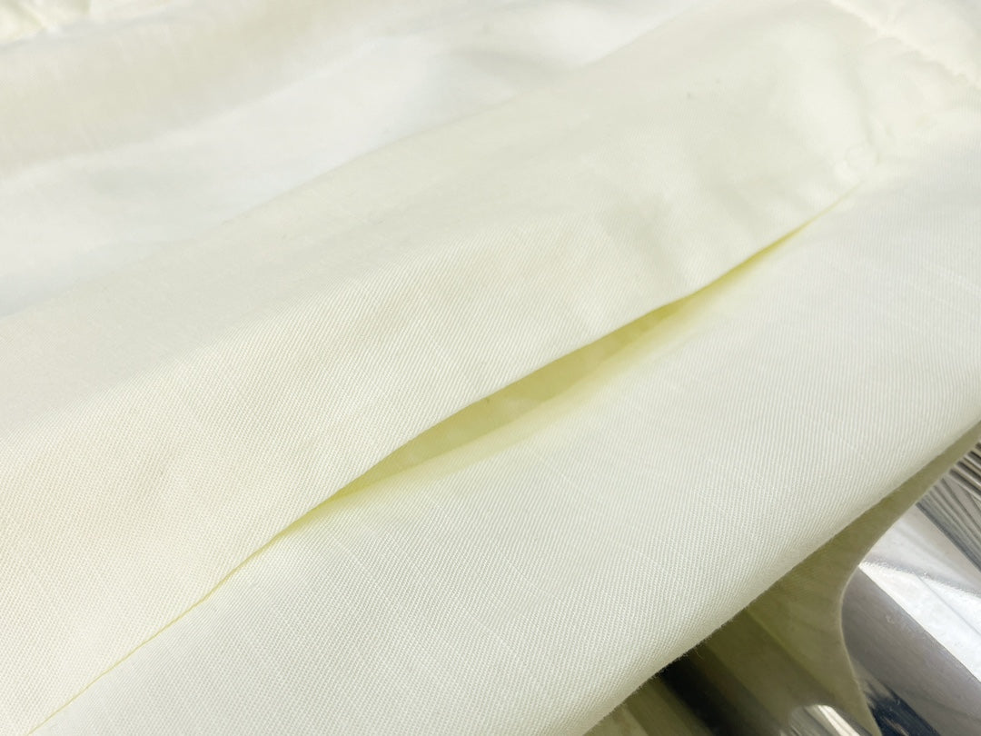 Tencel linen belt casual trousers