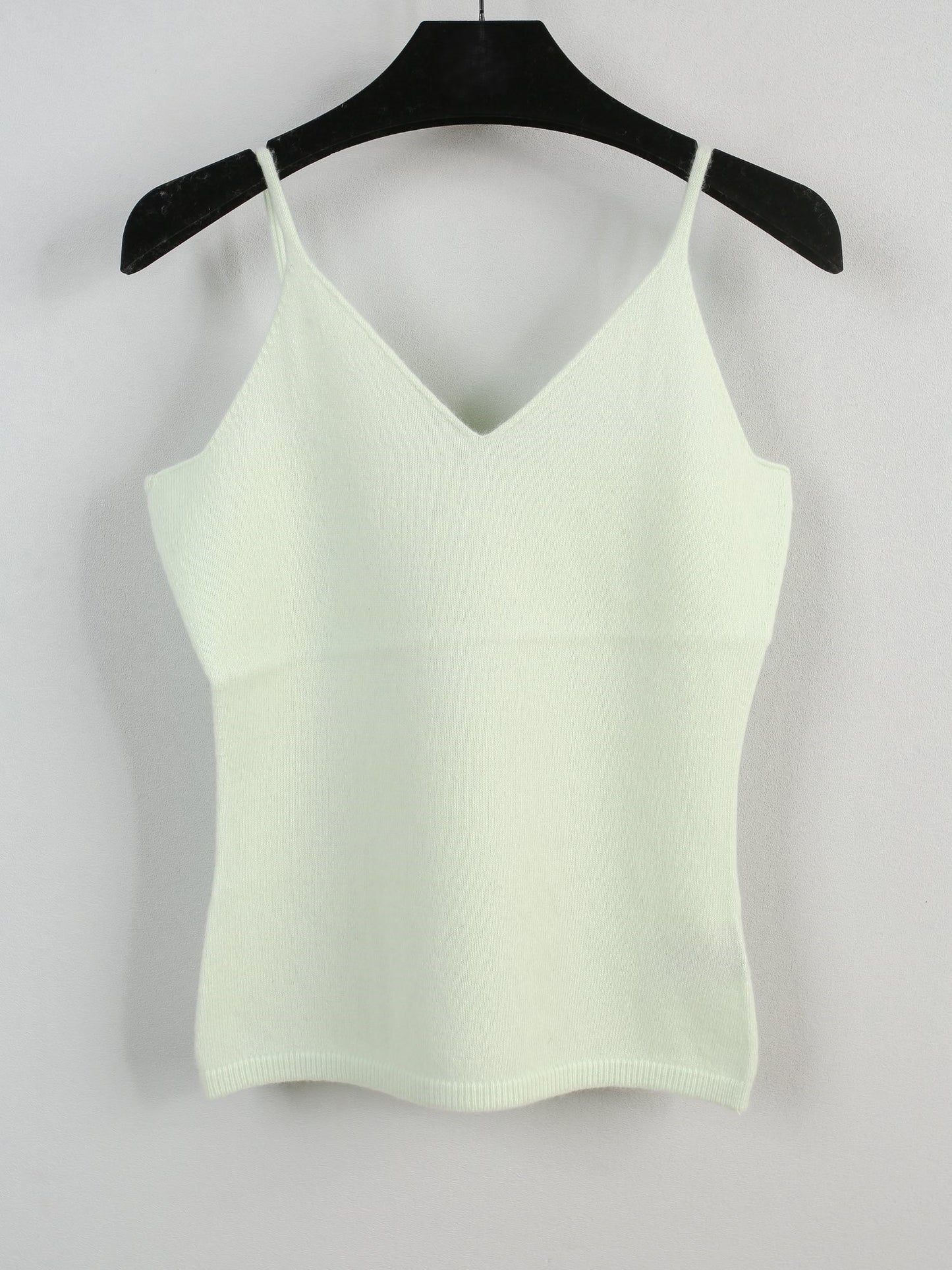 Cashmere V-neck seamless knitted camisole