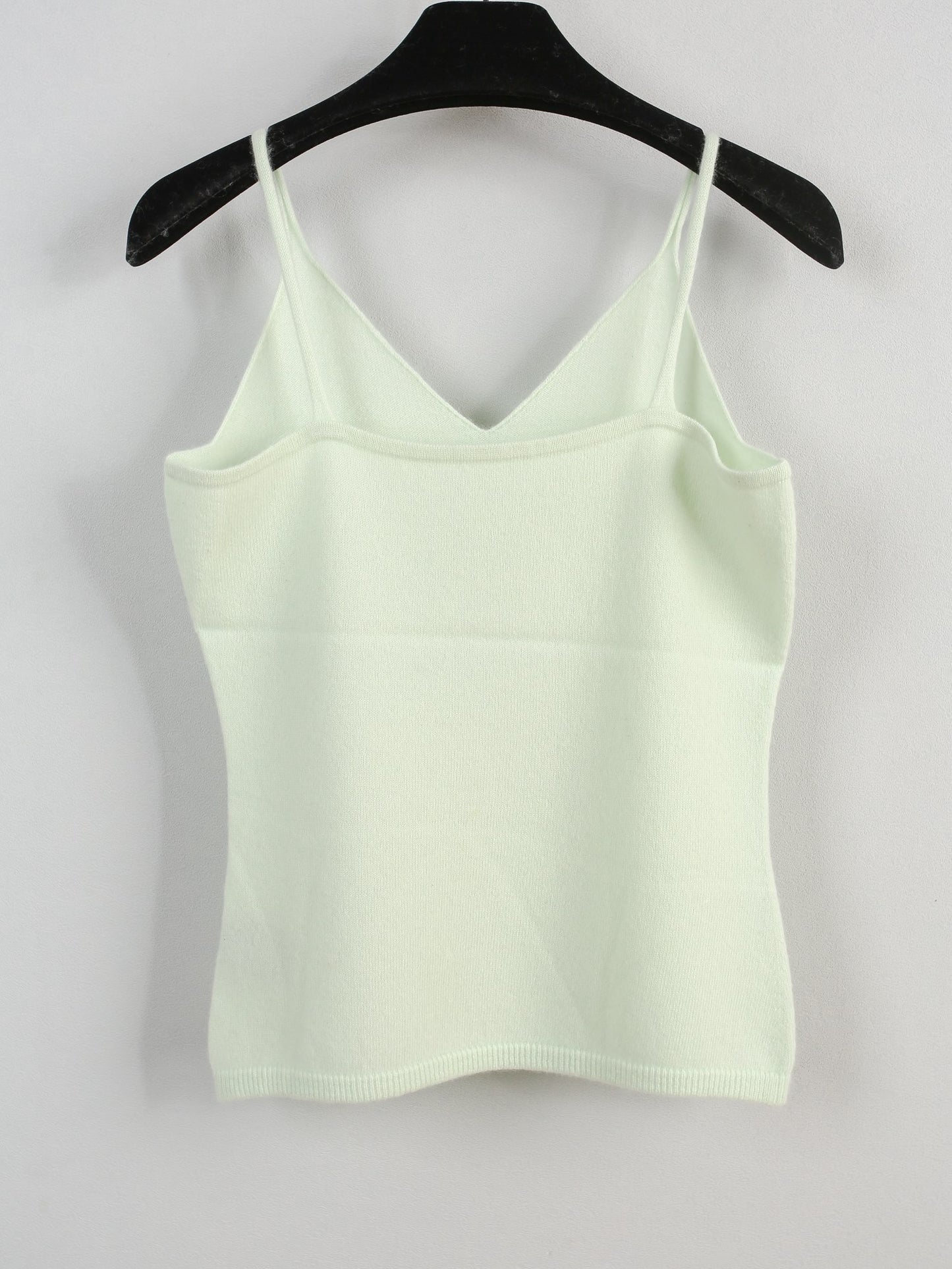 Cashmere V-neck seamless knitted camisole